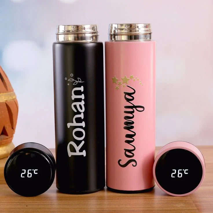 Smart Thermo Bottle with Temperature Display – Stainless Steel