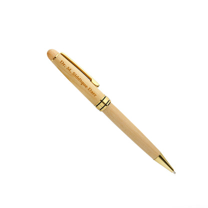 Executive Wooden Pen With Engraved Name (Wooden Set)