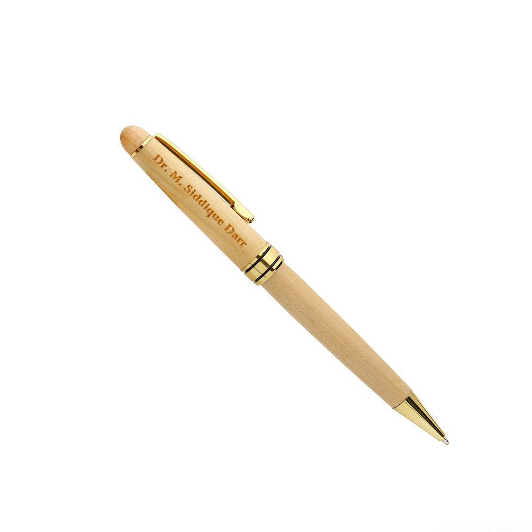 Executive Wooden Pen With Engraved Name (Wooden Set)