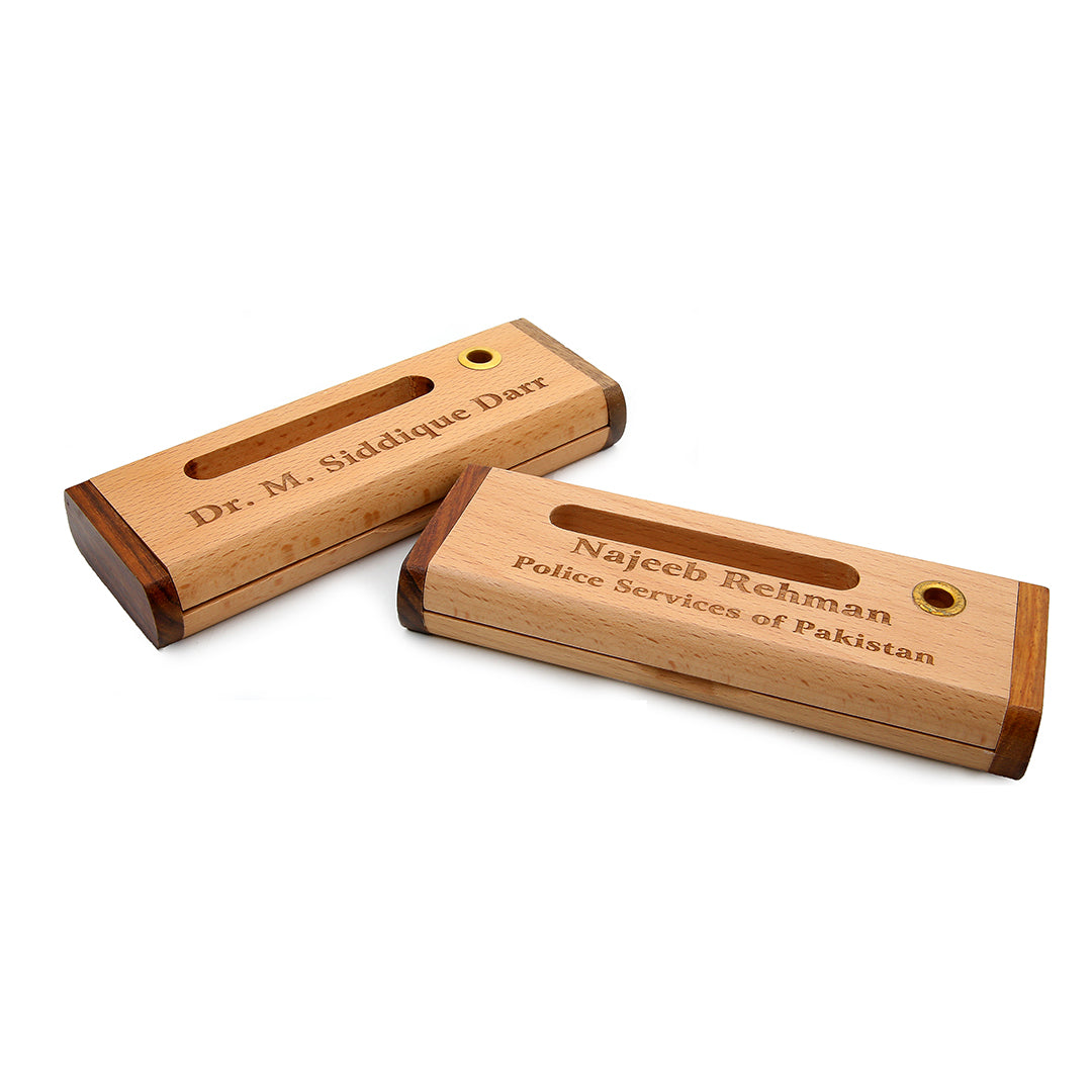 Executive Wooden Pen With Engraved Name (Wooden Set)