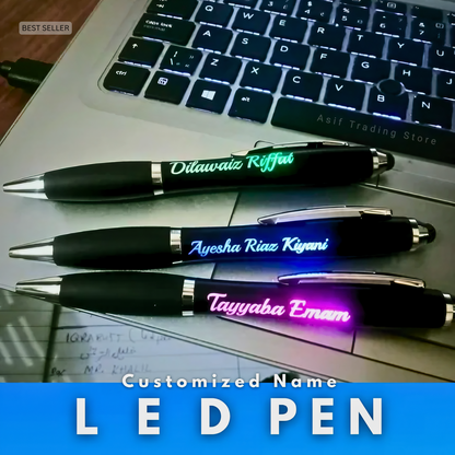 Customized Name Engraved Pen with Neon Light