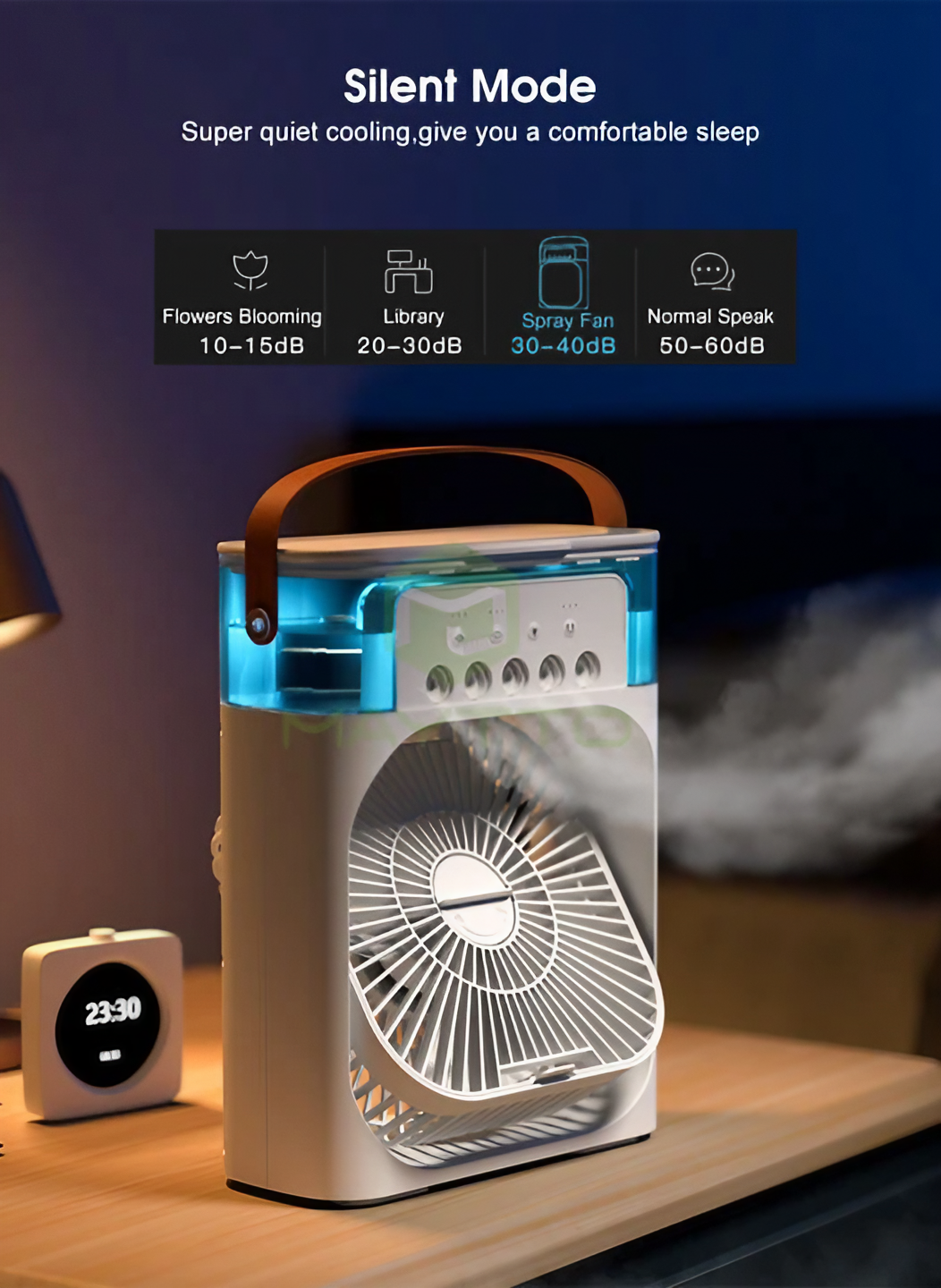 Portable Air Conditioner Fan With Led Night Light