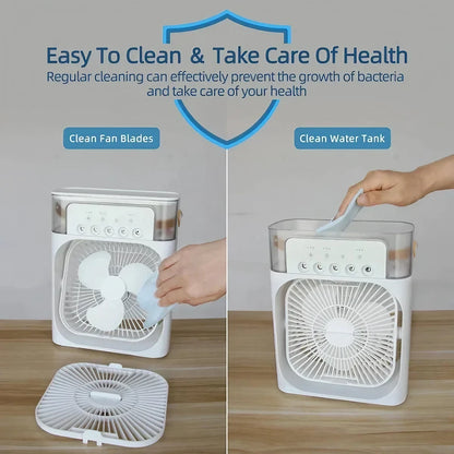 Portable Air Conditioner Fan With Led Night Light