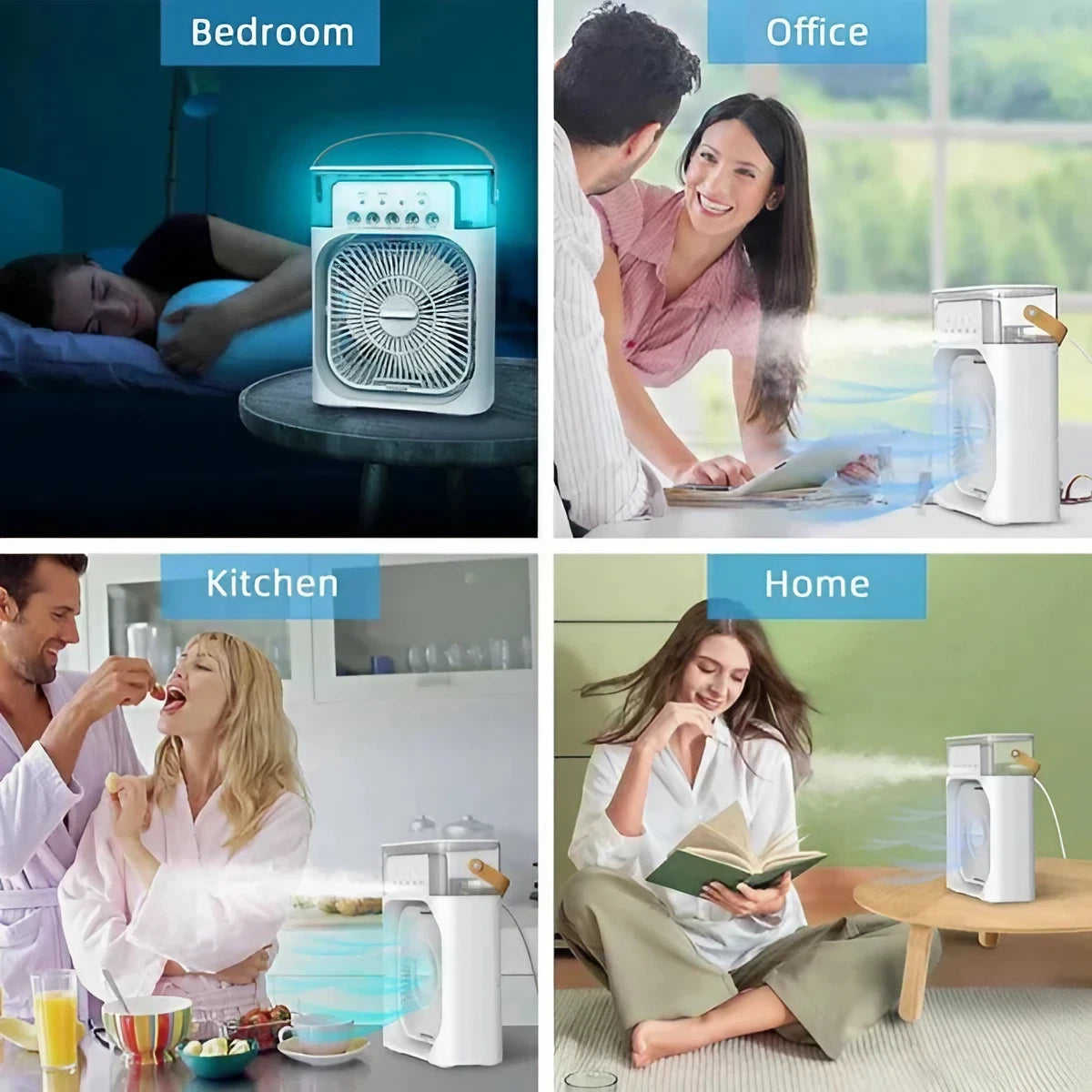 Portable Air Conditioner Fan With Led Night Light