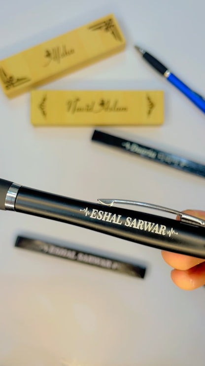 Customized Name Engraved Pen with Neon Light