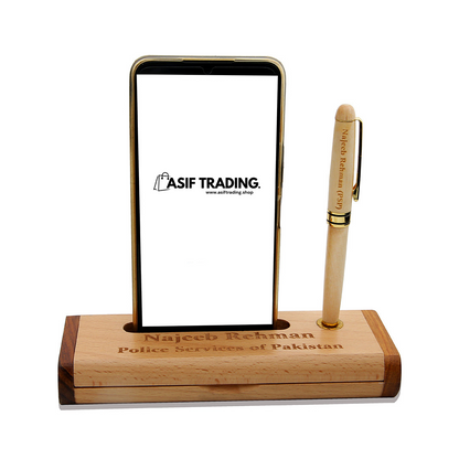 Executive Wooden Pen With Engraved Name (Wooden Set)